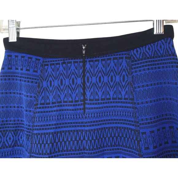 Sequin Hearts Juniors Mini Skirt 7 Blue Black Skater Geometric Y2K Rock Goth - Picture 3 of 7